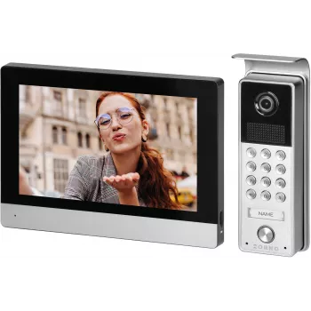 ORNO OR-VID-ME-1056FHD/B 7-Inch Wi-Fi Video Door Phone with Full HD 1080p Outdoor Panel, Black