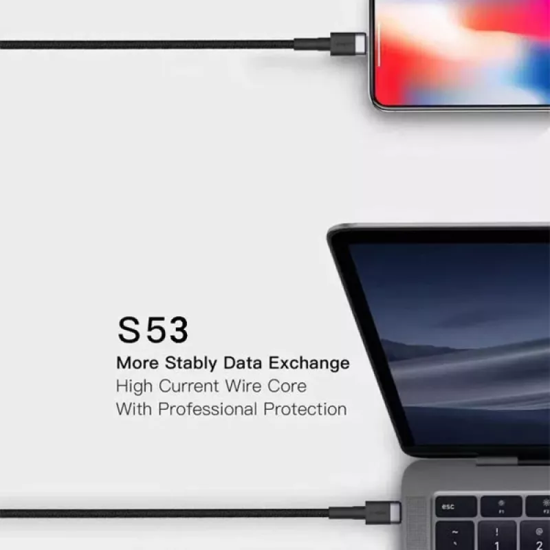 ORSEN S53 USB-C to USB-C Cable 3A 1m Blue