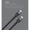 ORSEN S53 USB-C to USB-C Cable 3A 1m Blue