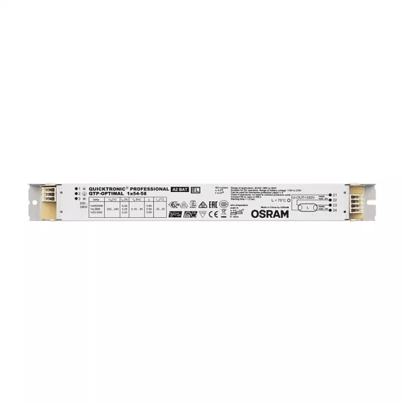 OSRAM QTP-OPTIMAL 1x54-58/220-240 Electronic Ballast for T5/T8 Fluorescent Lamps
