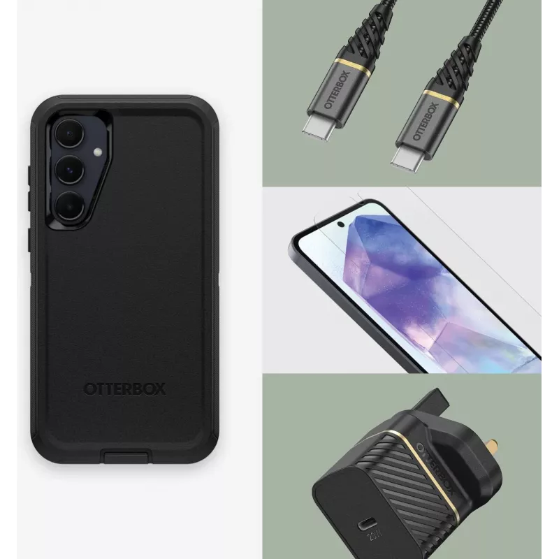 OtterBox Defender Series Rear Cover for Samsung Galaxy S20 FE - Black 77-95431