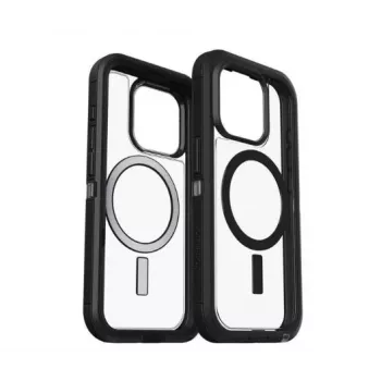 OtterBox Defender XT Case for Apple iPhone 15 Pro (Clear/Black) – Military-Grade Protection
