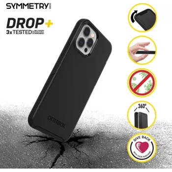 OtterBox Symmetry Series Back Cover for Apple iPhone 12 / 12 Pro - Black 77-66197