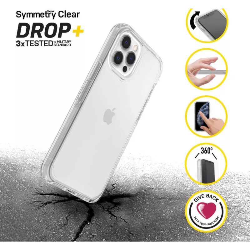 OtterBox Symmetry Series Case for iPhone 12 and iPhone 12 Pro - Clear