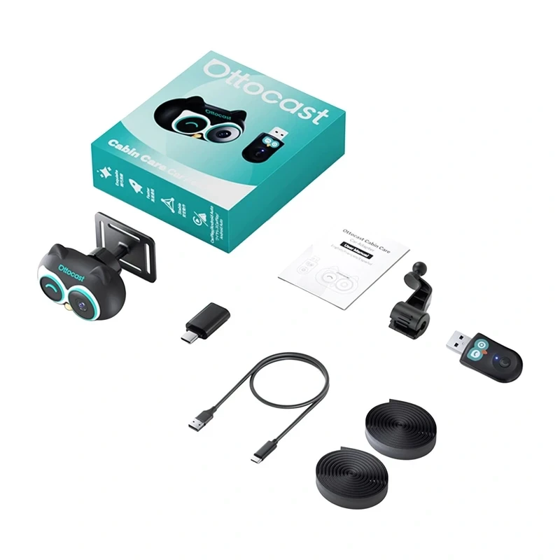 OTTOCAST CA520 Wireless CarPlay Adapter with Car Nanny (Cabin Care)