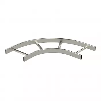 Ouneva KS90-300 R=300 HDG Corner Piece - 90° Horizontal Bend for Cable Ladder