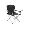 Outwell Catamarca XL Folding Camping Arm Chair, 150 kg Capacity, Powder-Coated Steel Frame, Black/Grey