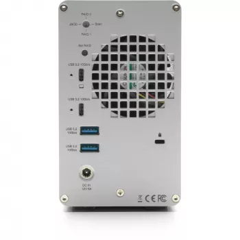 OWC Mercury Elite Pro Dual 2-Bay RAID Enclosure with 3-Port USB Hub, USB 3.2 Gen 2 Type-C (Silver)