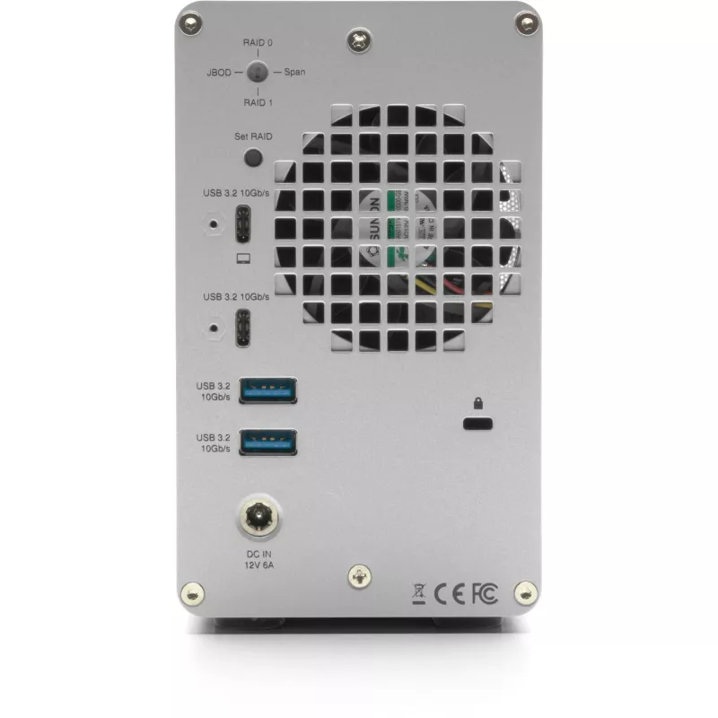 OWC Mercury Elite Pro Dual 2-Bay RAID Enclosure with 3-Port USB Hub, USB 3.2 Gen 2 Type-C (Silver)