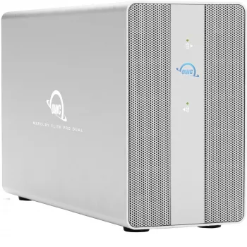 OWC Mercury Elite Pro Dual 2-Bay RAID Enclosure with 3-Port USB Hub, USB 3.2 Gen 2 Type-C (Silver)