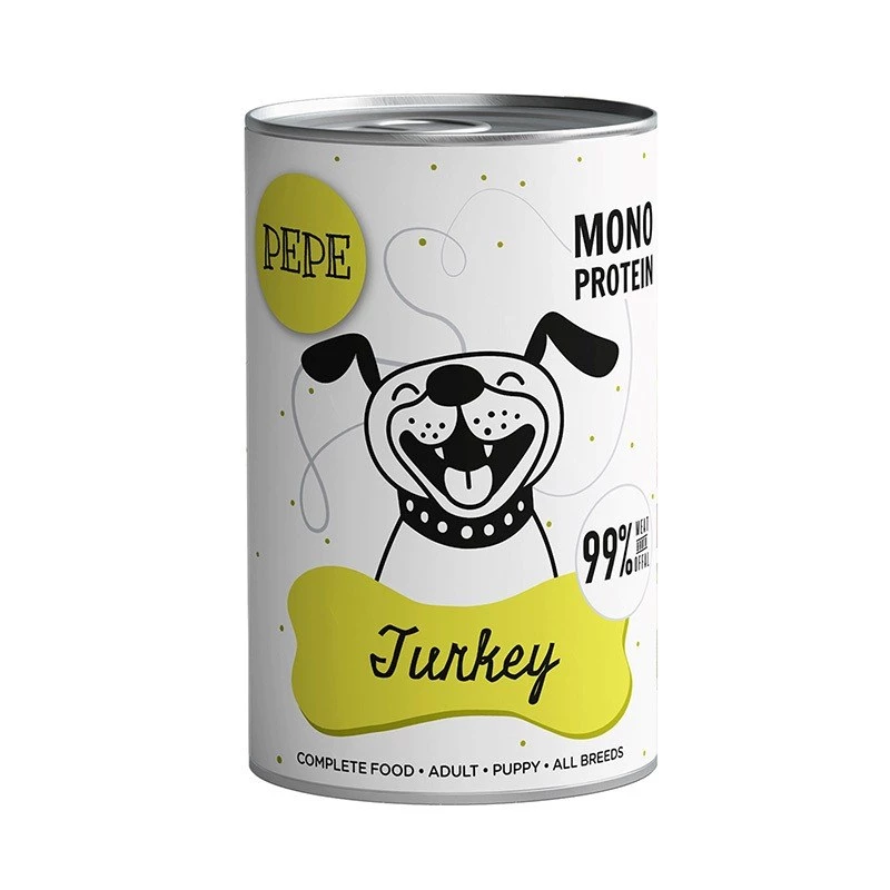 Paka Zwierzaka Pepe Turkey Wet Dog Food 400g