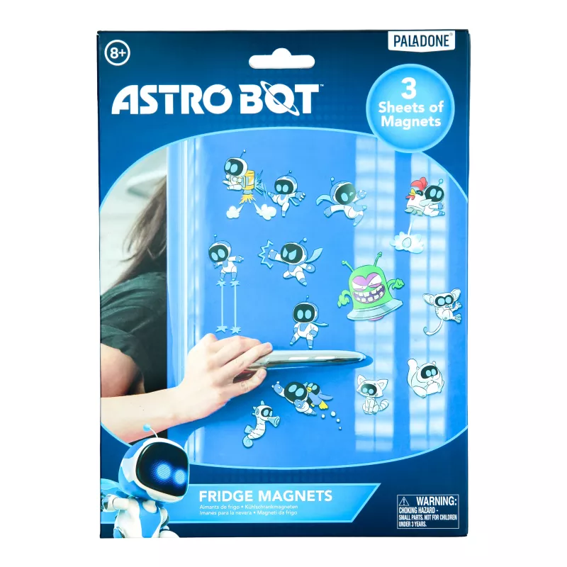 Paladone AstroBot Fridge Magnets - 34-Piece Magnetic Set, 3 Sheets, Space Robot Design