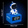 Paladone AstroBot Icon Alarm Clock - Grey/White Digital LCD Robot Alarm with Snooze Function