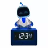 Paladone AstroBot Icon Alarm Clock - Grey/White Digital LCD Robot Alarm with Snooze Function