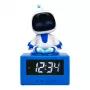 Paladone AstroBot Icon Alarm Clock - Grey/White Digital LCD Robot Alarm with Snooze Function