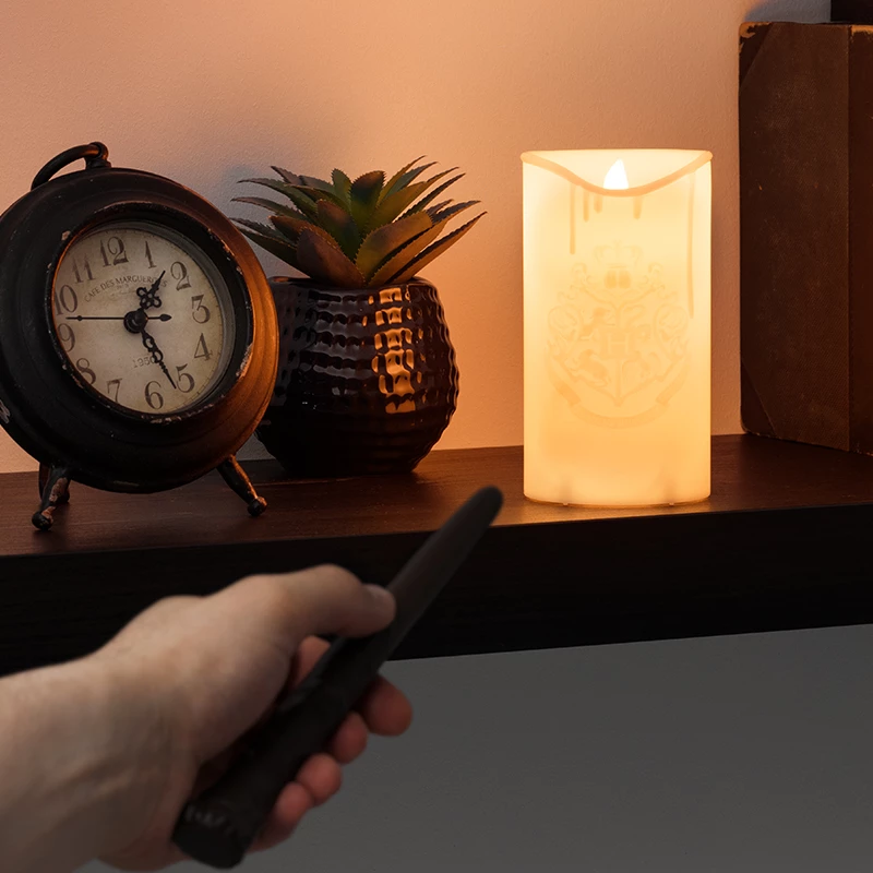 Paladone Harry Potter LED Candle Light Set with Wand Remote Control V3 – 10 Floating Flickering Candles