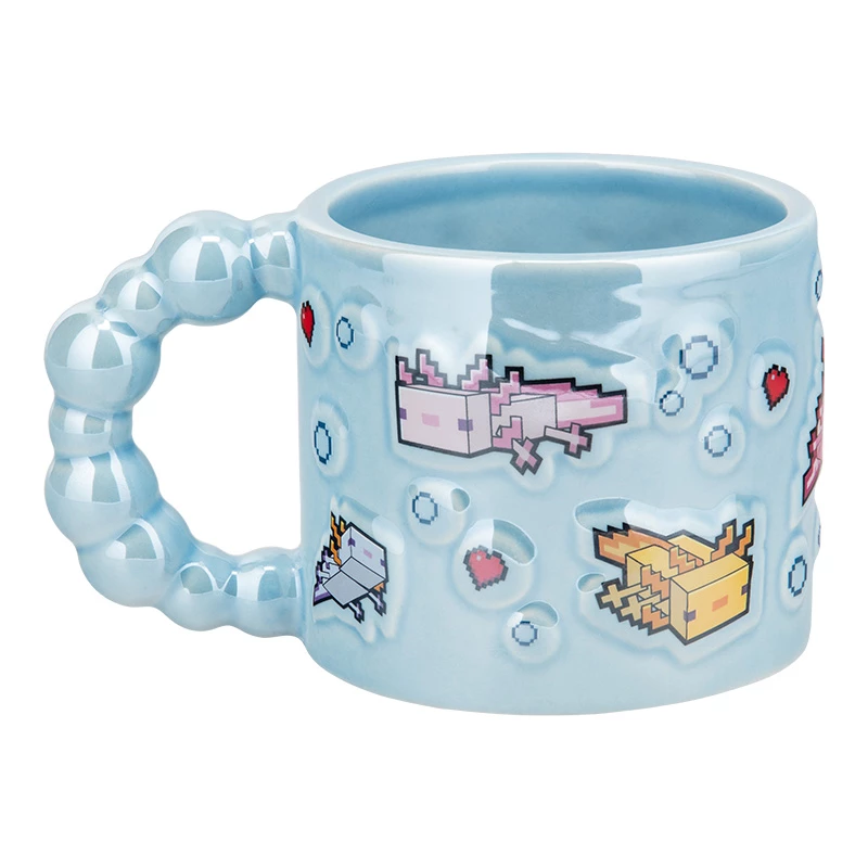 Paladone Minecraft Axolotl Bubble Shaped Mug - 325 ml Ceramic Pink