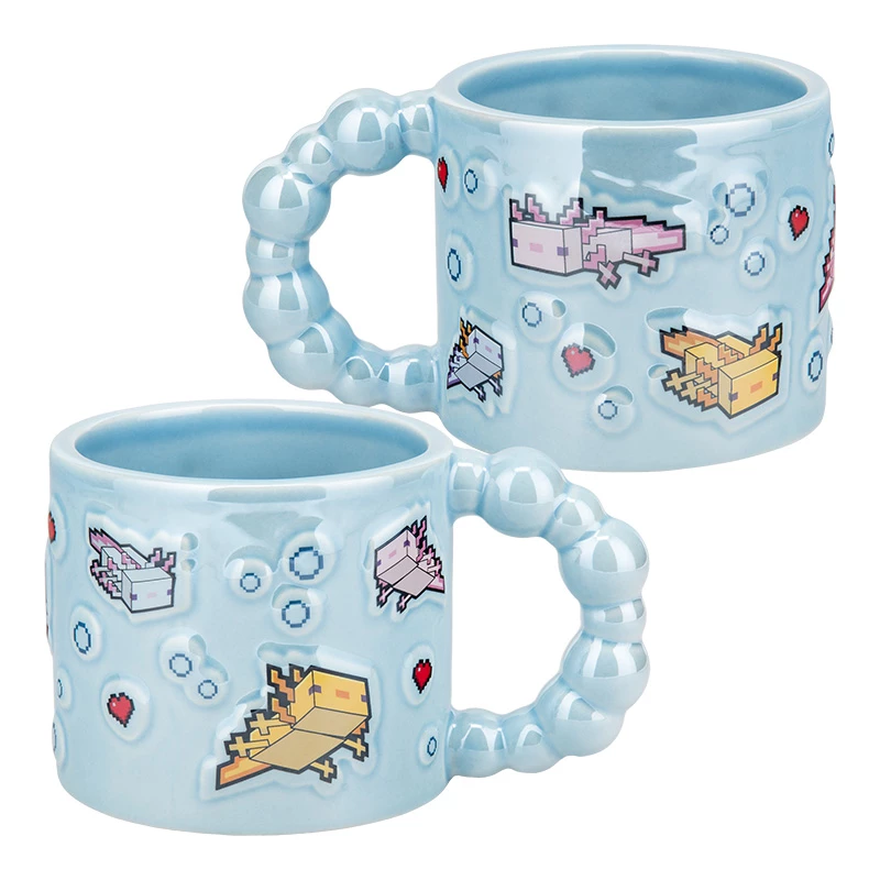 Paladone Minecraft Axolotl Bubble Shaped Mug - 325 ml Ceramic Pink