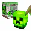 Paladone Minecraft Creeper SquishyGlo Silicone Light Rechargeable – Dimmable Green LED Night Light with 3 Brightness Levels and Micro USB Charging
