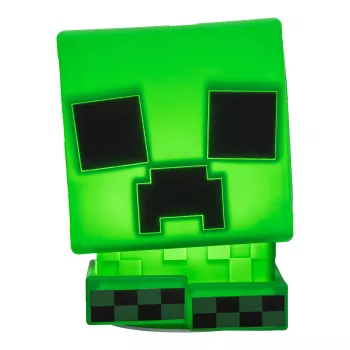 Paladone Minecraft Creeper SquishyGlo Silicone Light Rechargeable – Dimmable Green LED Night Light with 3 Brightness Levels and Micro USB Charging
