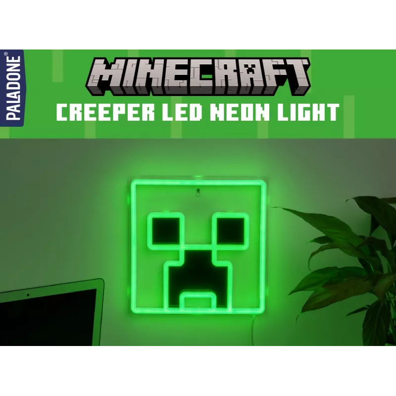 Paladone Minecraft Creeper Wall Mountable LED Neon Light