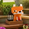 Paladone Minecraft Fox Solar Light - LED Outdoor Decorative Figurine with Dusk-to-Dawn Sensor, Warm White Glow, Splashproof Design