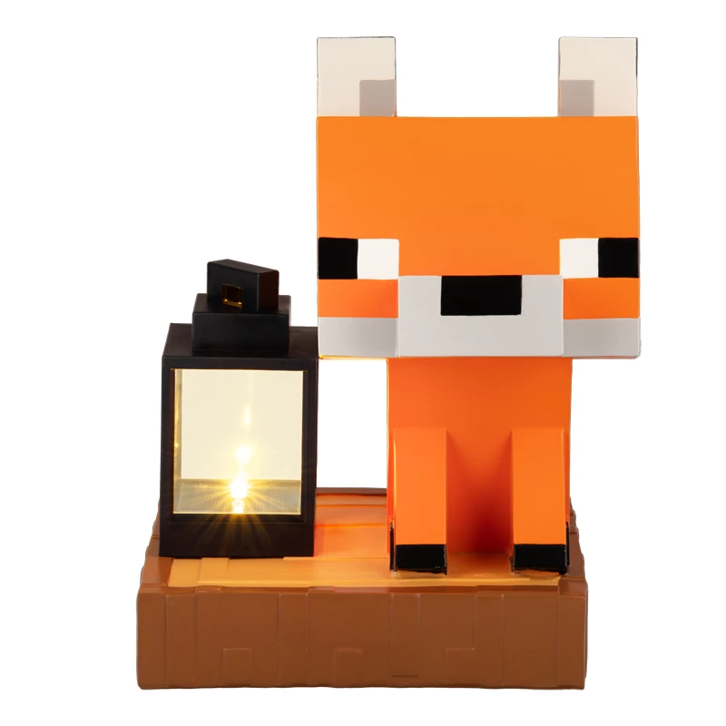 Paladone Minecraft Fox Solar Light - LED Outdoor Decorative Figurine with Dusk-to-Dawn Sensor, Warm White Glow, Splashproof Design