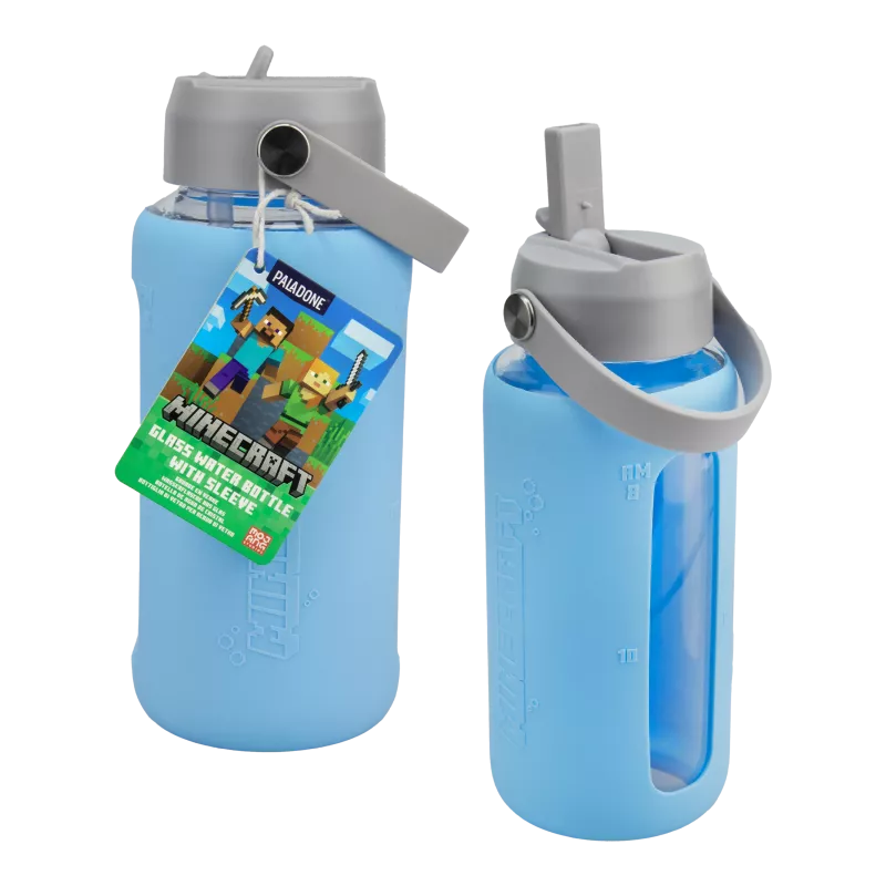 Paladone Minecraft Glass Water Bottle 450 ml Creeper Design