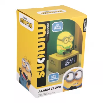 Paladone Minions Icon Alarm Clock - Digital LED, USB Powered, Snooze