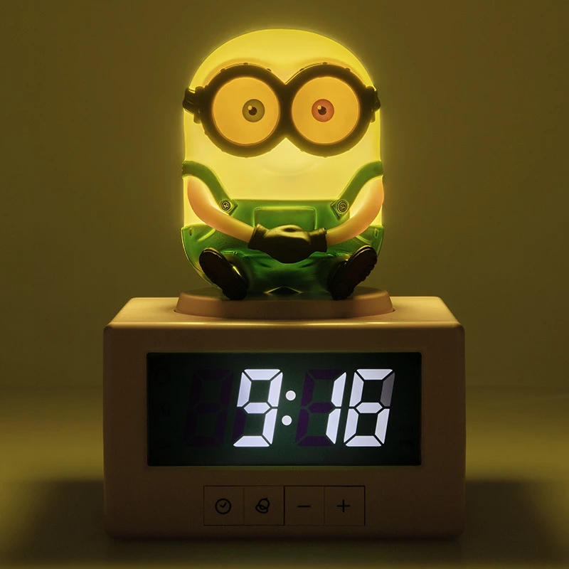 Paladone Minions Icon Alarm Clock - Digital LED, USB Powered, Snooze