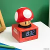 Paladone Super Mario Super Mushroom Icon Alarm Clock - Digital LCD, USB Powered, Official Nintendo Sound Effects, Red/White