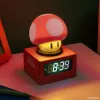 Paladone Super Mario Super Mushroom Icon Alarm Clock - Digital LCD, USB Powered, Official Nintendo Sound Effects, Red/White