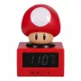 Paladone Super Mario Super Mushroom Icon Alarm Clock - Digital LCD, USB Powered, Official Nintendo Sound Effects, Red/White