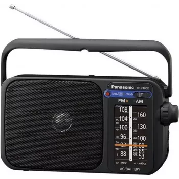 Panasonic RF-2400DEG-K Portable Analog AM/FM Radio - Black