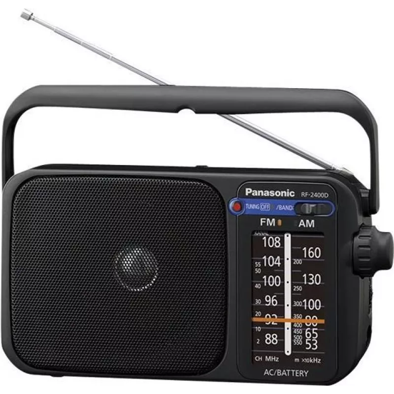 Panasonic RF-2400DEG-K Portable Analog AM/FM Radio - Black