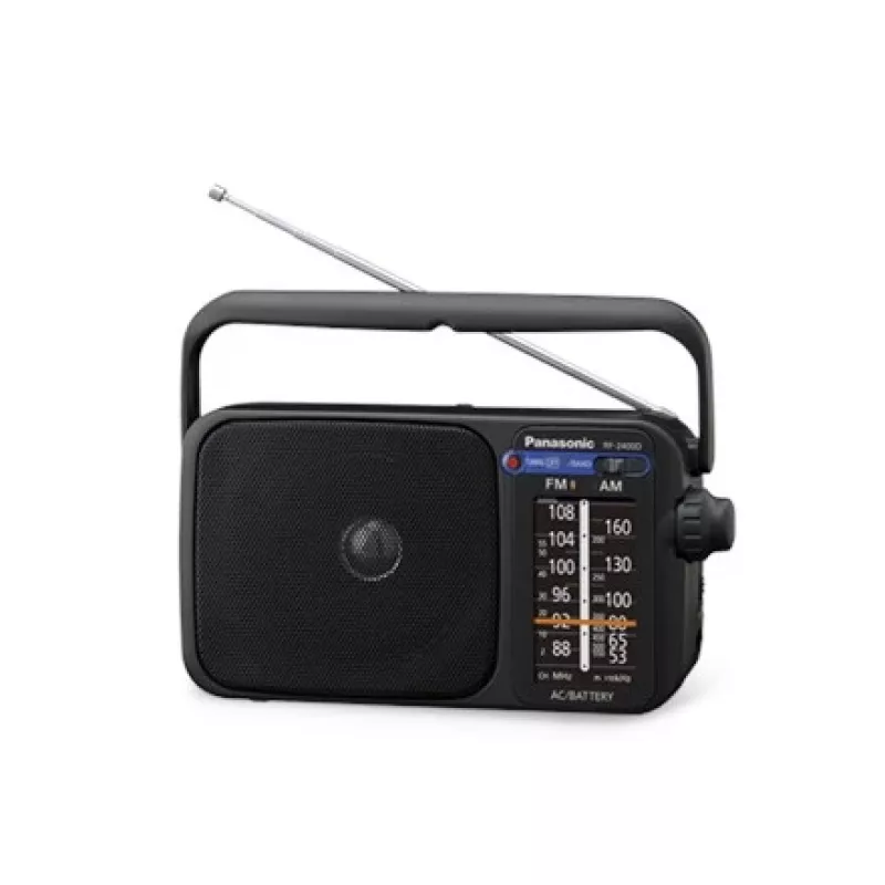 Panasonic RF-2400DEG-K Portable Analog AM/FM Radio - Black