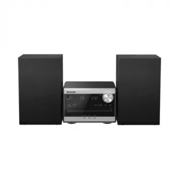 Panasonic SC-PM272EG-S Micro Hi-Fi System with CD, Bluetooth, DAB/DAB+, USB, AUX - Silver (20W RMS)