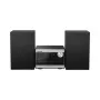Panasonic SC-PM272EG-S Micro Hi-Fi System with CD, Bluetooth, DAB/DAB+, USB, AUX - Silver (20W RMS)