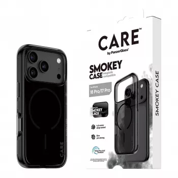PanzerGlass CARE Smokey Case with Black MagSafe for iPhone 17 Pro
