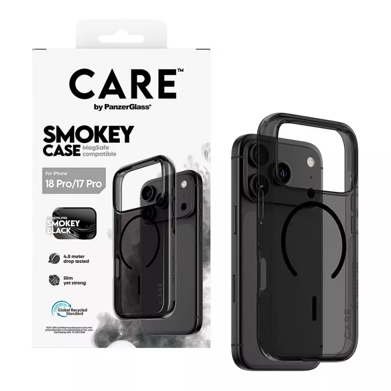 PanzerGlass CARE Smokey Case with Black MagSafe for iPhone 17 Pro