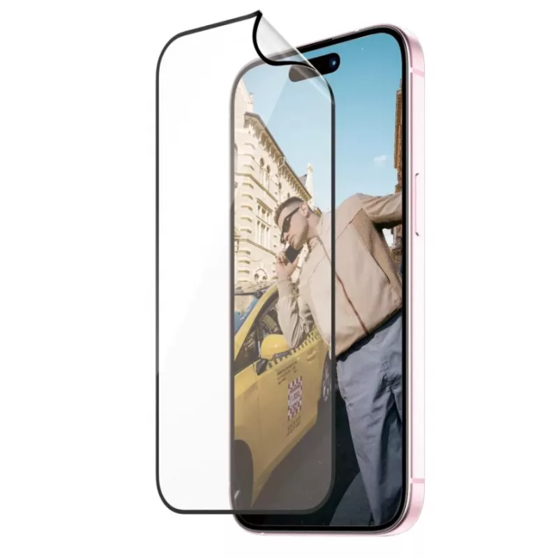 PanzerGlass MATRIX Screen Protector with D3O for iPhone 15 | Ultra-Wide Fit with AlignerKit