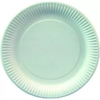 PAPSTAR 11170 Round Cardboard Plate, White, 230 mm, 100 Pieces