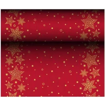 Papstar 88171 Red Cellulose Table Runner Roll, 400 mm x 24 m, Disposable, Biodegradable