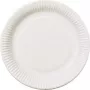 PAPSTAR pure Disposable Plate Round 26 cm Extra Strong White Sugarcane Bagasse 50 Pieces 11176