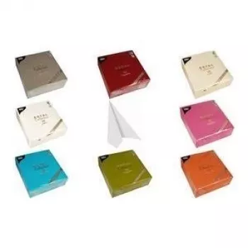 PAPSTAR ROYAL Collection Nectarine Tissue Napkins, 4-Ply, 1/4 Fold, 400 x 400 mm, Shrink-wrapped (84813)