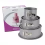 Patisse PAT-03525 Springform Cake Mould Set, 3 pcs (18/22/26 cm), Non-Stick Carbon Steel, Black