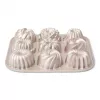 Patisse PAT-04521 Non-Stick Carbon Steel Mini Bundt Pan Set, 6 Pieces, Black