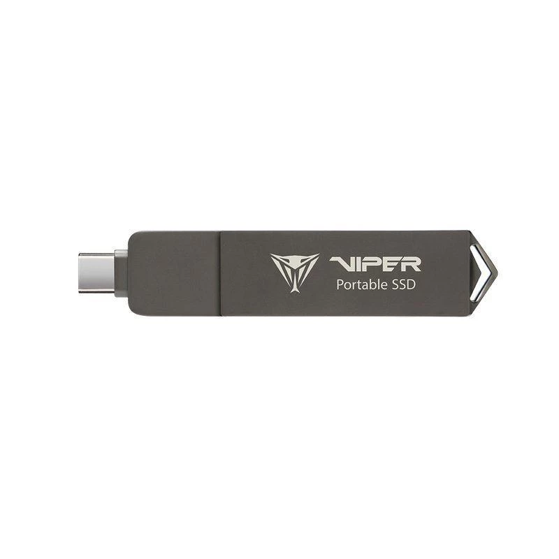 Patriot PVP30 2TB Duo Compact External Portable SSD - USB 3.2 Gen 2 Type-C, 1000 MB/s, Aluminum, Black