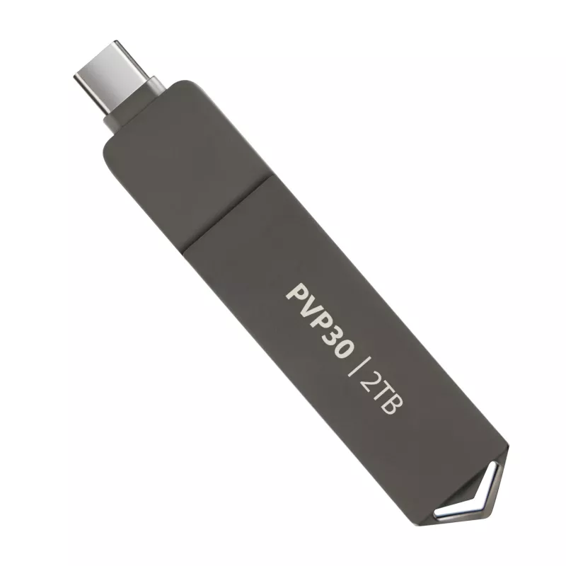 Patriot PVP30 2TB Duo Compact External Portable SSD - USB 3.2 Gen 2 Type-C, 1000 MB/s, Aluminum, Black