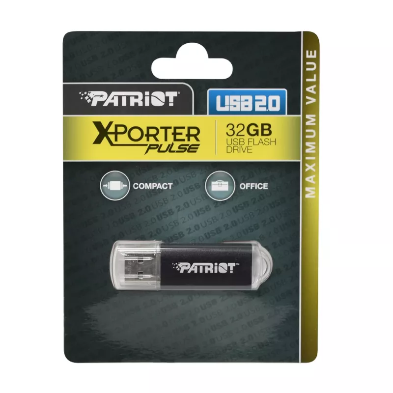 Patriot Xporter 32GB USB 2.0 Flash Drive - Black